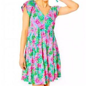 NWT Lilly Pulitzer Kawai Flutter Sleeve Dress